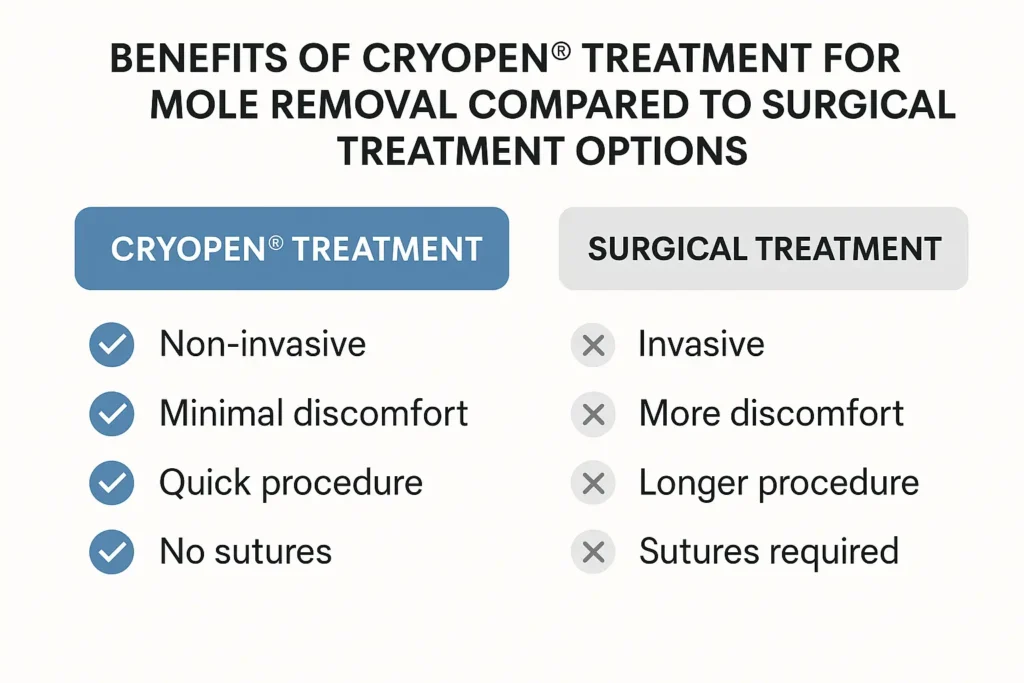 Benefits of professional mole-removal assessment at LA LIPO Yateley