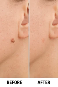 Skin tags removal Yateley before and after