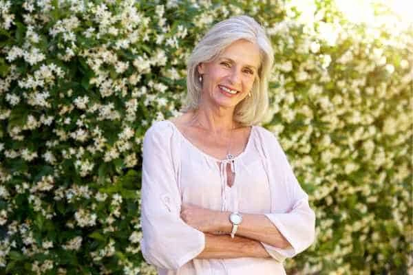 Older woman happy with urinary incontinence treatment Yateley