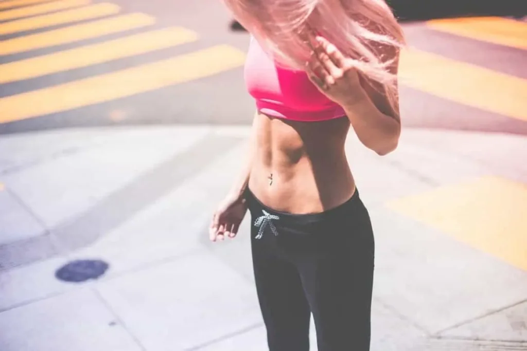 Woman with toned stomach after LA-EMS Body Sculpting Treatment Yateley